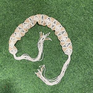 Bohemian Macramé and Bead Belt